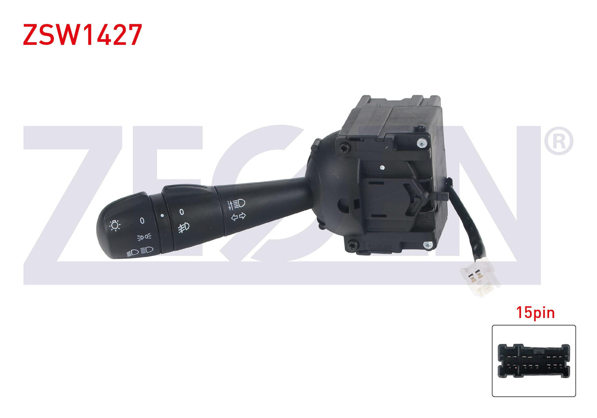 Zegen ZSW1427 Headlight Turn Signal Kumanda Arm 17 Pin Renault Clio IV-Captur-Duster-Dokker-Lodgy — Tail, Signal & Reflectors