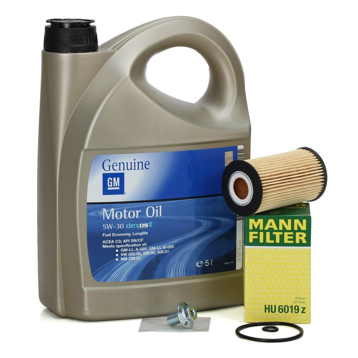 Mann 5W-30 Engine Oil & Oil Filter for Opel Astra K 1.6 Diesel Vehicles - 5 Liters — Oil Filters