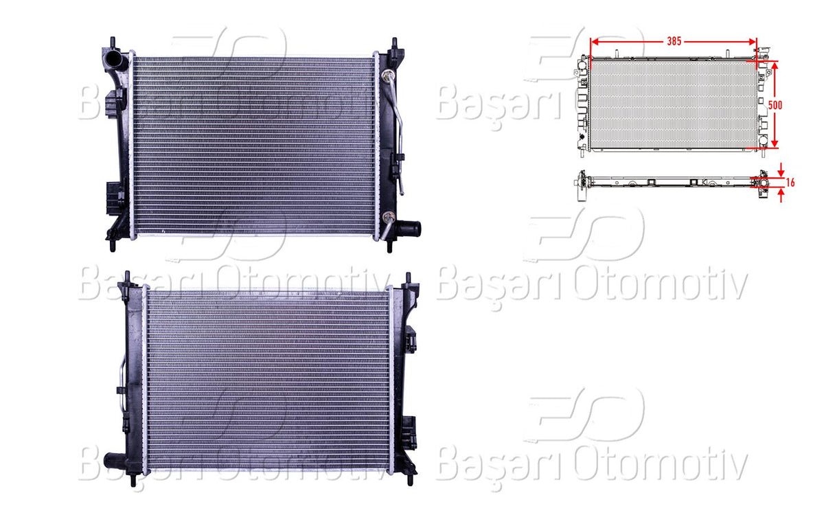 Wisco 3113575-00 Su Radiator Brazing At 500X368x16 Hyundai i20 1.2. Accent Blue 1.4 11 > . Rio — Radiators & Fans