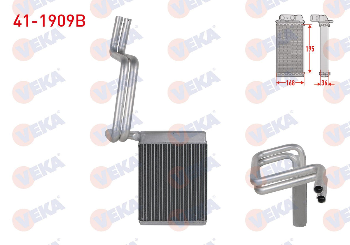 Veka 41-1909B Heater Core Brazing Ford Focus III 1.6 TDCi 2011-2015