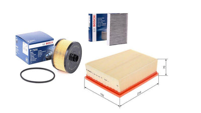 Bosch Renault Megane 4 2015- 1.2 Tce 1.3 Tce Periodic Oil Service Filter Set — Maintenance & Service Kits