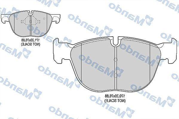 MANDO MBF015256 Brake Pads - Front Set for BMW X5 E70, X6 E71
