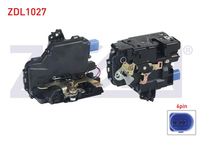 Zegen ZDL1027 Door Lock Right Rear 6 Pin Volkswagen Polo 2002-2009 / Skoda Fabia 1999-2007 / Seat — Handles, Locks & Latches