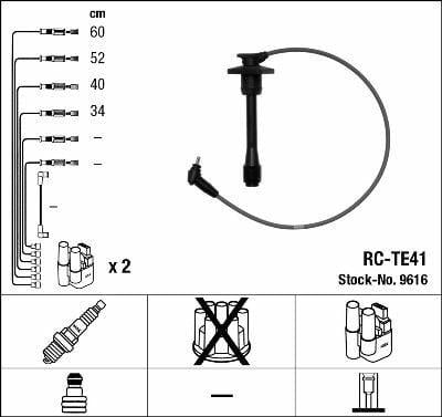 NGK Spark Plug Wire Set for Toyota Corolla 95-02 — Coils & Plugs