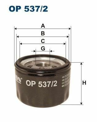 FILTRON OP537-2 Oil Filter - Compatible with Doblo-Pal 1.2 8V, Mra 1.8-2.0 16V — Oil Filters