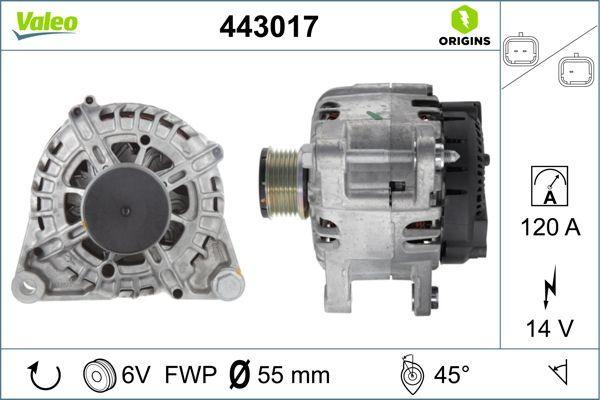 VALEO 443017 Alternator - 120 Amper for P208 P301 P2008 P308 — Starting & Charging