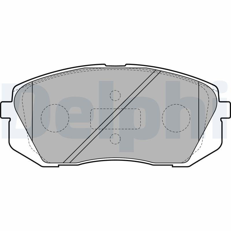 Delphi LP2050 Brake Pad Front i40 ix35 ix55 Carens III 1.6 GDI 1.7 2.0 CRDi 2.4 3.0 V6 06-19 — Brake Pads