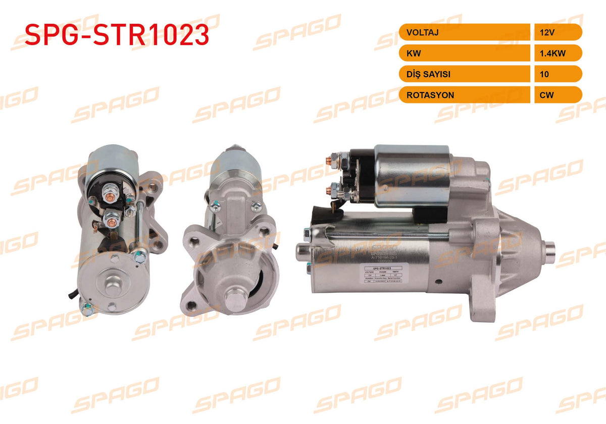 SPAGO SPG-STR1023 Starter Motor 12V 1.4Kw 10 Outer Cw (Str5512) Ford Transit-Tourneo Connect 1.8 TDCi 0 — Starting & Charging