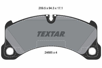 Textar 2468501 Brake Pad Front Porsche Cayenne 3.0 TDI 2010- — Brake Pads