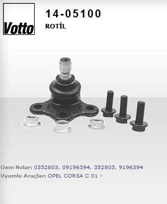Votto 14-05100 14.05100 /Ball Joint (Opel: Corsa C /Combo /Tigra) — Control Arms & Ball Joints