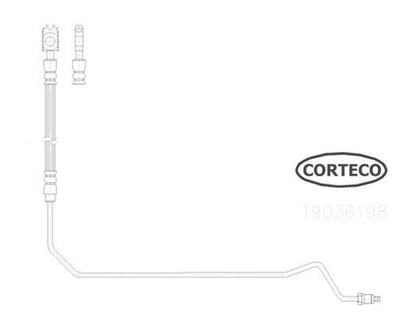 Corteco 19036198 Brake Hose Rear Right Passat-A4-A6-Superb Bm 97-04