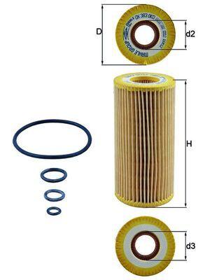 Mahle OX383D Oil Filter Mercedes W221/W216/W230 W222/W463 R230/W220/C215 M275 06-
