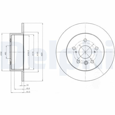 Delphi BG4268 Brake Disc (Twin Pack), Deliksiz