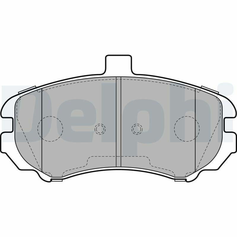 Delphi LP2150 Front Brake Pads - Low-Metallic Material for Elantra