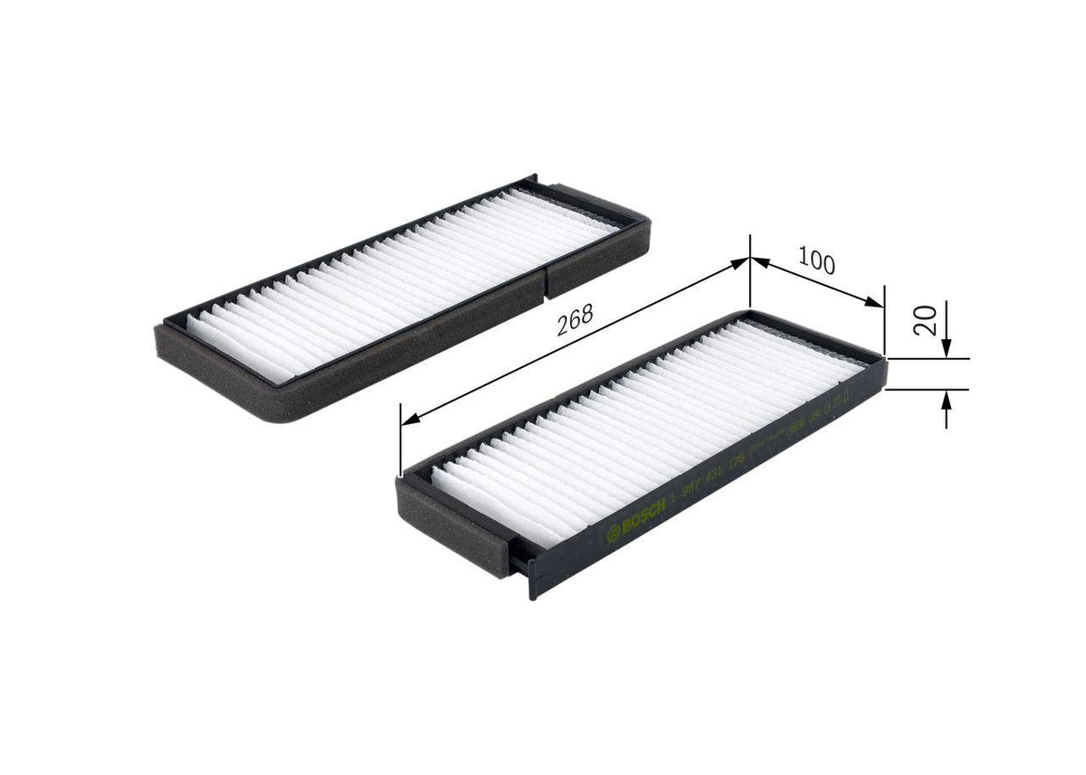 Bosch 1987431176 Cabin Air Filter Ssangyong Rexton 2.7 2006-> — Air & Cabin Filters