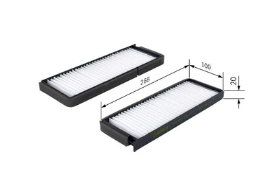 Bosch 1987431176 Cabin Air Filter Ssangyong Rexton 2.7 2006-> — Air & Cabin Filters