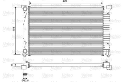 Valeo 734269 Water Radiator Audi A4 1.6/1.8T/2.0 TDI 01-09 Exeo 09-14 — Radiators & Fans