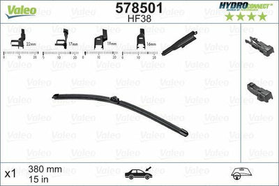 Valeo 578501 Wiper Blade 15 Inch — Wipers