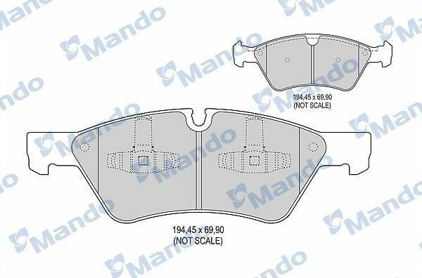 MANDO MBF015224 Brake Pads - Front Axle Replacement