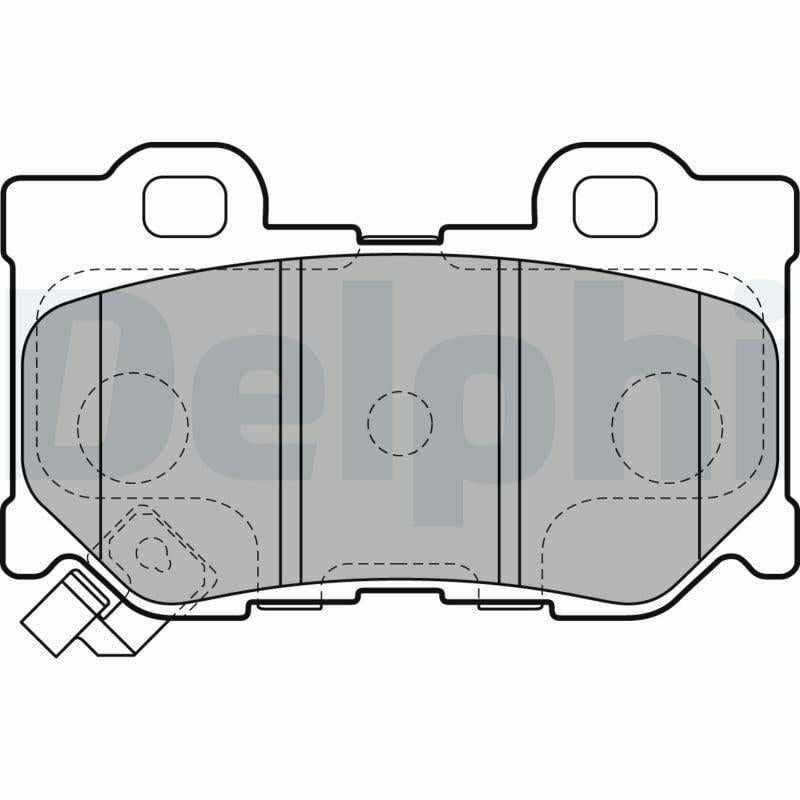 Delphi Brake Pad Set - Compatibility with Nissan 370Z Coupe & Roadster — Brake Pads