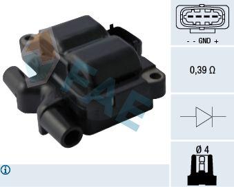 FAE 80293 Ignition Coil Smart Fortwo Cabrio (450) 04-07 Roadster Coupe (452) 03-05 Cabrio (450) 01-04 — Coils & Plugs