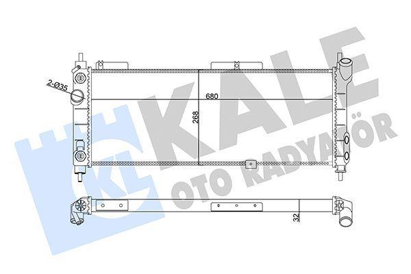 KALE Radiator 357025 for 1994-2001 Corsa B X14XE - Automatic Transmission Compatible — Radiators & Fans