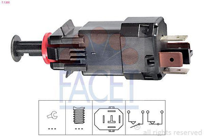 Facet 7.1205 Brake Light Switch Opel Corsa C /Combo C (4 with Connector)
