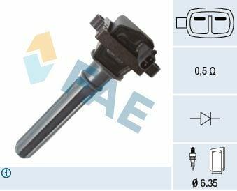 FAE 80436 Chrysler Ignition Coil - Compatible with 300M, Concorde, and Sebring — Coils & Plugs