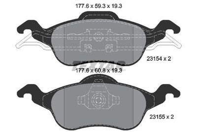 Textar 2315402 Brake Pad Focus 99-04 Front — Brake Pads