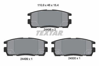 Textar 2449801 Brake Pad Opel Antara /Chevrolet Captiva Rear — Brake Pads
