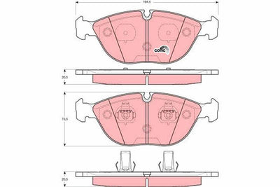 TRW GDB1285 Brake Pad Front Audi A4 / Q 01-Tt 3,2 Vr6 / Q 03-A8 2.5 TDI / Mercedes W202 97-00 W210 97-02 W22 — Brake Pads