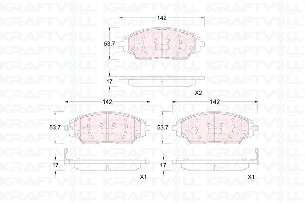 Kraftvoll 07010405 Brake Pad Front Aveo T300 11 > (Wear Warning Indicator for) — Brake Pads