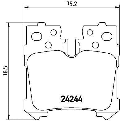 Brembo P83076 Brake Pad Rear Lexus — Brake Pads