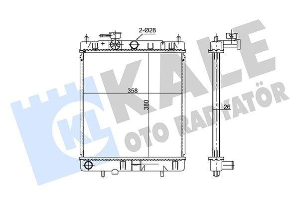 KALE Radiator for 1992-2003 Nissan Micra 1.0-1.3 16V — Radiators & Fans
