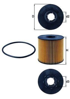 MAHLE OX210D Oil Filter - Compatible with Master II III, Movano A B, Traffic — Oil Filters