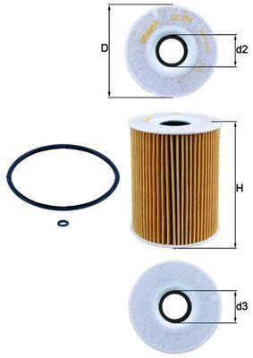 Mahle OX254D1 Oil Filter 211-220-164-221 629 06-11