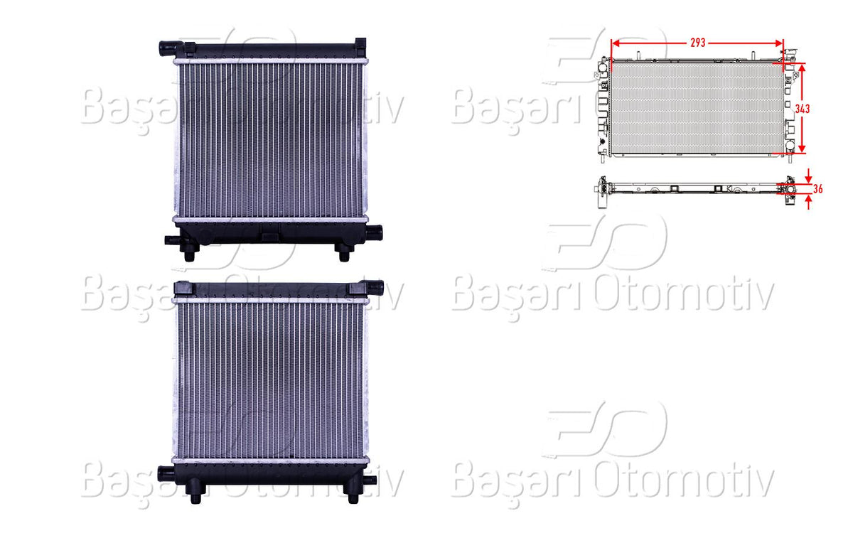 Wisco 3113582-00 Water Radiator Brazing Mt 293X343x36 Mercedes-Benz W201 C124 S124 W124 190 20 23E E20 230 — Radiators & Fans