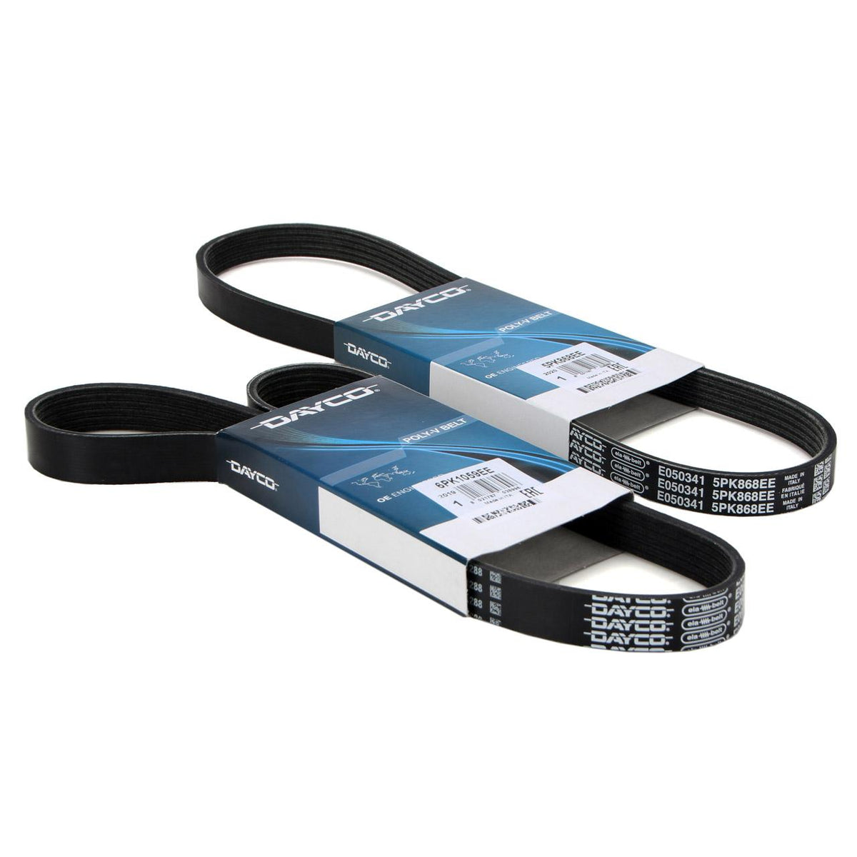 Dayco Ford C-Max 2004-2010 V-Belt Set (2 ) - 1.6 Gasoline Vehicles — Belts