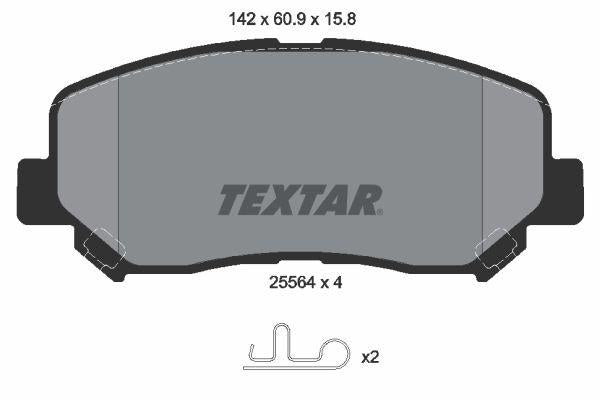 Textar 2556401 Brake Pad Set Cx-5 11 — Brake Pads