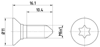 Textar TPM0008 Brake Disc Bolt Universal Bm 91- | Set of 2