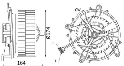 Mahle AB56000S Heater Motor Mercedes Benz W220 C215 98/06