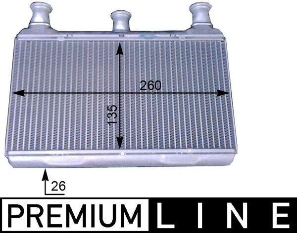 MAHLE AH115000P Heater Radiator - Aluminum Cooling for 2004-2010 5-Series (E60 E61) — Radiators & Fans