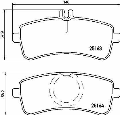 BREMBO P50125 Brake Pads - Disc Brake Pads for S63 & C63