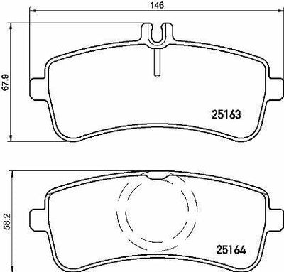 Brembo P50125 Brake Pads Disc Brake Pads — Brake Rotors & Drums
