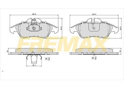 Fremax FBP-1032 Front Brake Pad (Corbon Formula) Mercedes-VW Lt-Sprinter 1995-2006 — Brake Pads