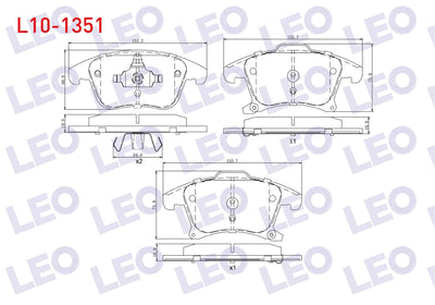 LEO L10-1351 Brake Pad Front Ford Mondeo V 1.6 TDCi-2.0 TDCi 2014 — Brake Pads