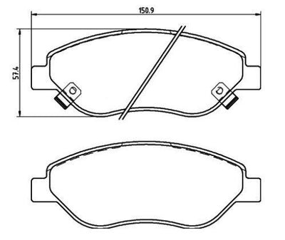 MGA 55662 Brake Pad Brake Front (Fiat: Egea 1.4 1.6 1.3D 1.6D 15-/ Egea Hb 1.4 1.6 1.6D 16-with Circlip Tip) — Brake Pads
