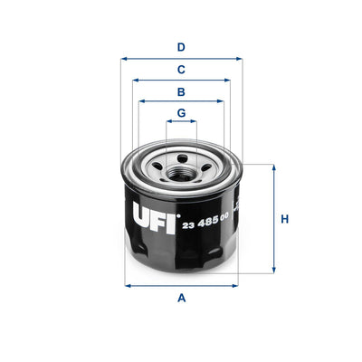 Ufi 23.485.00 Oil Filter Accent Getz Elantra Cerato Rio Ceed Hyundai Kia All Gasoline Passenger Cars