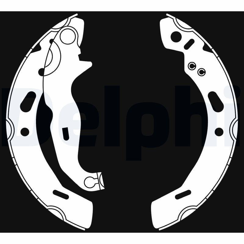 Delphi LS2016 Brake Drum Brake Pad Fiesta 08- Mazda II 07- — Brake Pads
