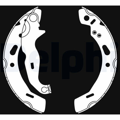 Delphi LS2016 Brake Drum Brake Pad Fiesta 08- Mazda II 07- — Brake Pads